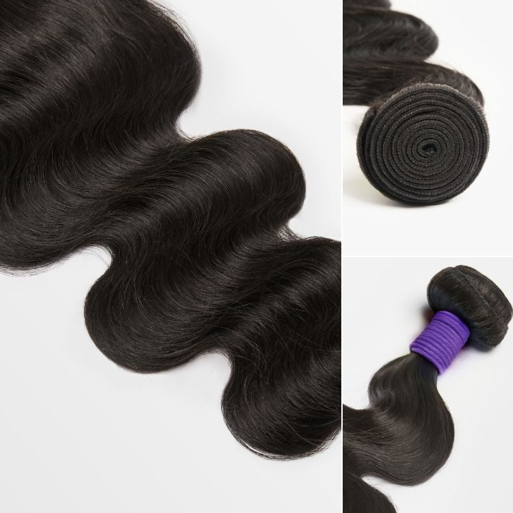 Luvme Hair upgraded Brazilian virgin human hair bundle in straight or body wave, 100% natural Brazilian hair for versatile styling