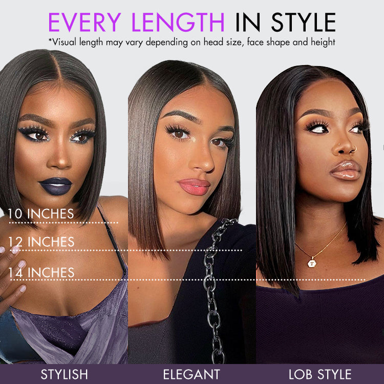 Luvme All-Day Comfort™ ombre ginger blunt cut bob wig with glueless HD lace and pre-cut lace for natural styling.