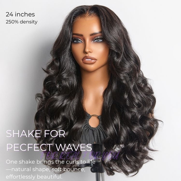 Luvme Hair NatureMAX 250% density loose wave HD lace front wig with pre-cut lace, ear-to-ear coverage, and flexible drawstring cap