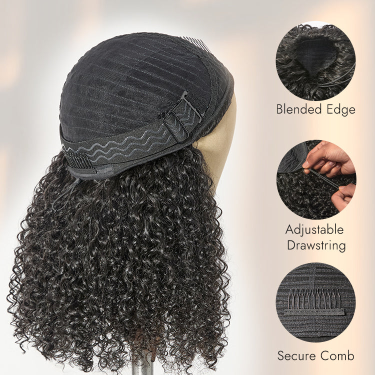 Luvme Too Easy Texture™ 3-In-1 Half Wig 180% Density Water Wave Glueless Flexi-Fit Drawstring Wig-28