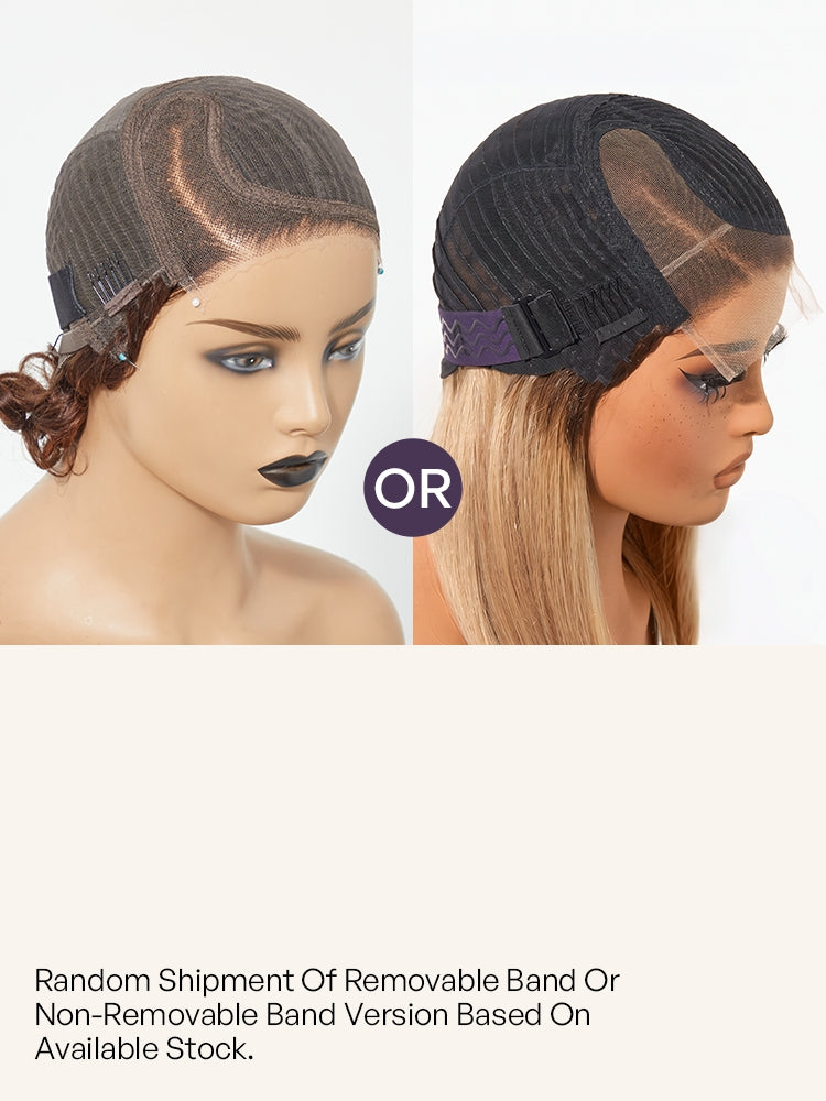 Mature Boss Brown Ombre Highlight Minimalist Lace Wig by Luvme Hair with natural black loose waves and pre-cut HD lace.