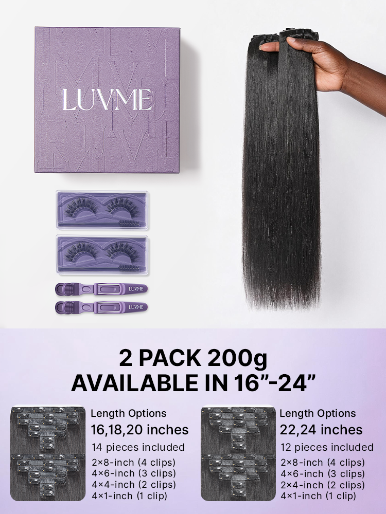 Yaki Straight 0.59mm Zero Trace Invisible Clip in Hair Extensions 100g 7pcs / 6pcs Seamless Blend & Lightweight for Daily Styling-28