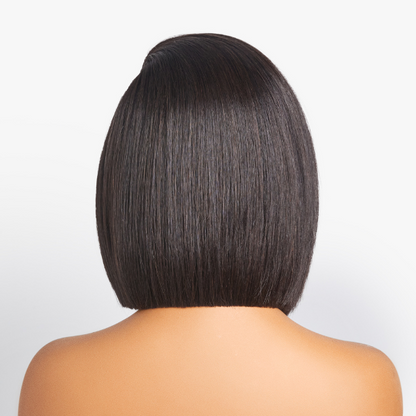 Asymmetric Bob Minimalist HD Lace Glueless C Part Short Wig 100% Human Hair - US Only-05