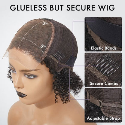 Brown blonde combo highlight loose wave 5x5 closure wig with HD lace, glueless style from Luvme Hair.