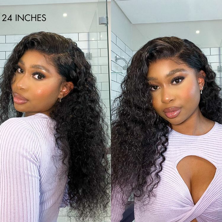 Luvme 360 Lace Wig with 180% density, long body wave, straight, or water wave styles, pre-plucked and natural-looking.