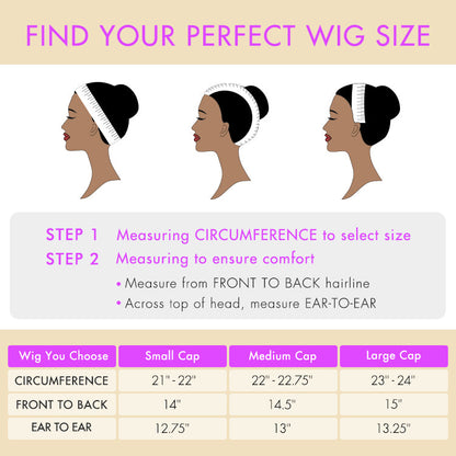 Luvme 5x5 closure lace wig with natural black loose wave human hair, glueless short wig, available in large and small cap sizes.