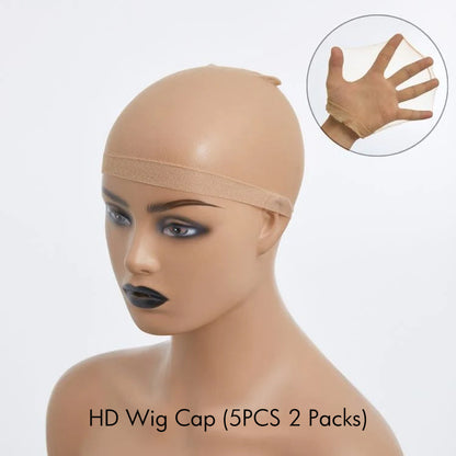 Luvme ombre brown loose wave minimalist HD lace glueless short wig with C part, 100% human hair, natural style and texture