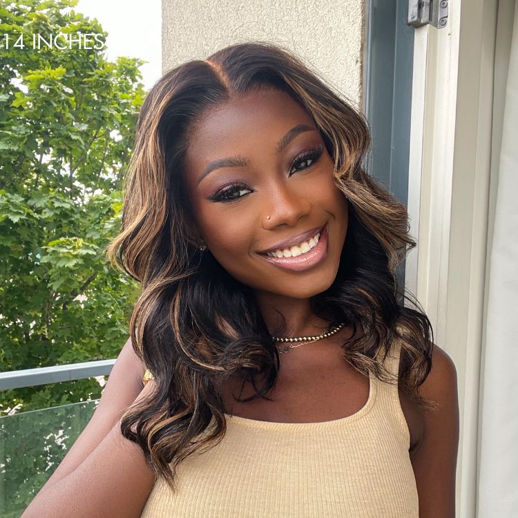 Blonde Mix Black Loose Wave Glueless 5x5 Closure HD Lace Wig- US ONLY-05
