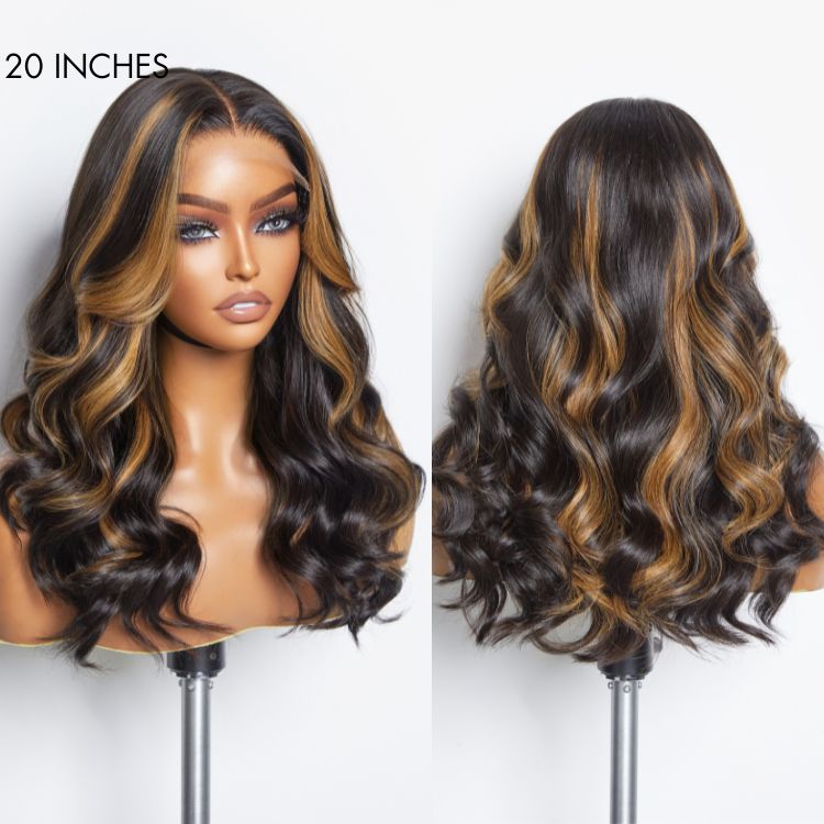 Blonde Mix Black Loose Wave Glueless 5x5 Closure HD Lace Wig- US ONLY-03