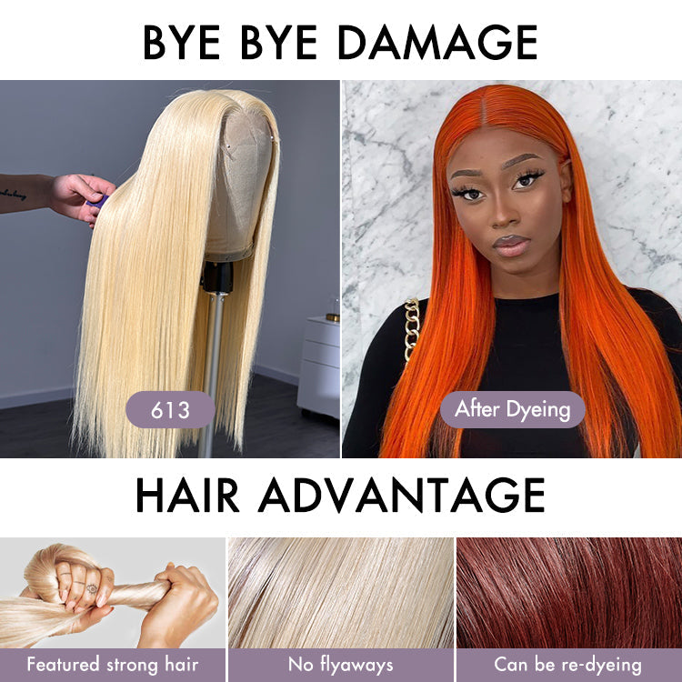 Luvme PreMax 5x5 closure wig with 180% density, silky straight 613 hair, HD lace, glueless, long, pre-cut, plucked, bleached