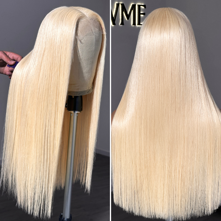 Luvme PreMax 5x5 closure wig with 180% density, silky straight 613 color, HD lace, glueless, pre-cut, plucked, bleached, long style
