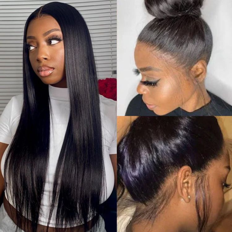 Luvme 360 lace wig with 180% density, long body wave, straight, and water wave styles, pre-plucked hair, natural look
