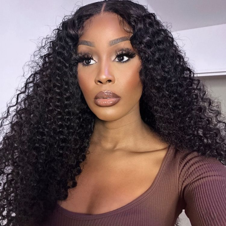 Deep wave U part wig by Luvme featuring 100% human hair with a natural wave and easy attachment for a seamless look.