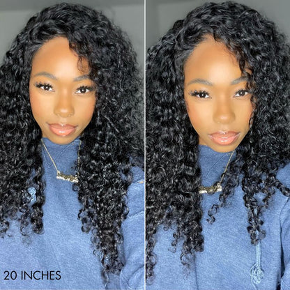 Deep wave U-part human hair wig by Luvme featuring natural waves, easy to wear, and made from 100% human hair for a seamless look.