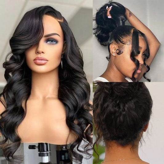 Luvme 360 lace wig with 180% density in body wave, straight, or water wave styles, showcasing long, pre-plucked hair.