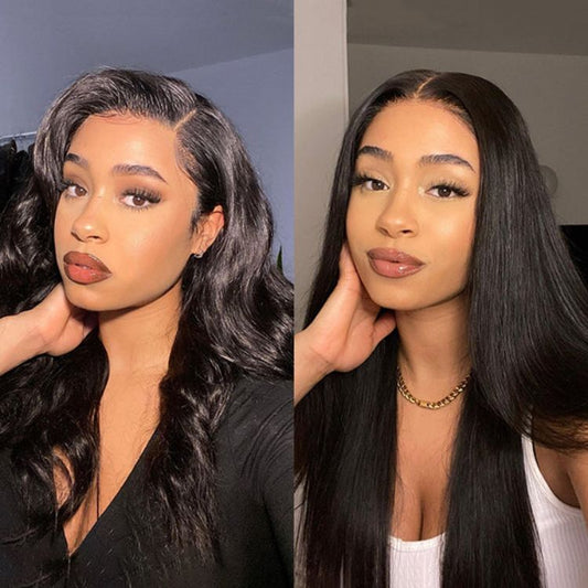 Luvme PreMax 13x4 frontal wig with 180% density, body wave or straight, glueless long lace wig with pre-cut lace.