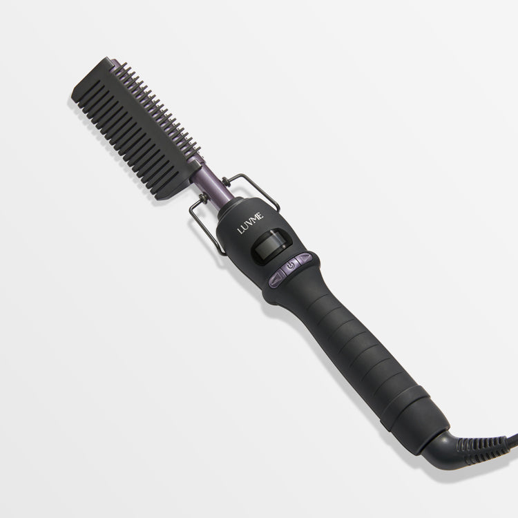 Luvme Hair electric hot comb with US plug, fast heating, adjustable temperature for styling wigs and natural hair.
