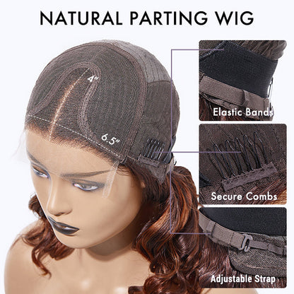 Luvme Hair burgundy curly bob lace wig with T part, human hair, minimalistic HD lace, suitable for US wearers.