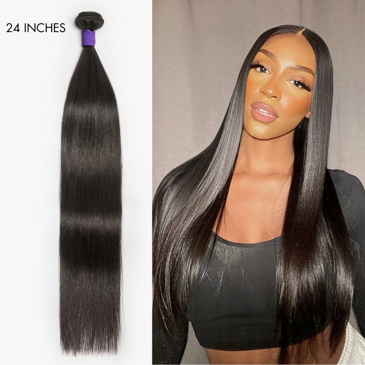 Luvme Hair upgraded Brazilian human hair bundle, straight or body wave 1-piece virgin Brazilian hair for natural, sleek styles