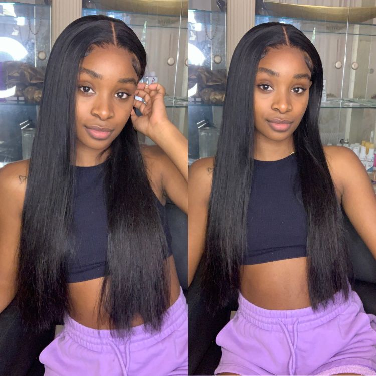 Luvme Hair upgraded Brazilian human hair bundle in straight or body wave style, 100% virgin Brazilian hair for natural look