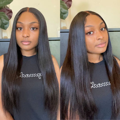 Upgraded Brazilian hair bundles with 5x5 HD lace closure from Luvme Hair, straight or body wave virgin hair, natural black color