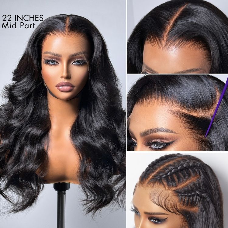 Luvme Hair PreMax 2.0 Wigs, 13x6 HD lace frontal wig with loose body wave style, glueless ear-to-ear design, natural C part.