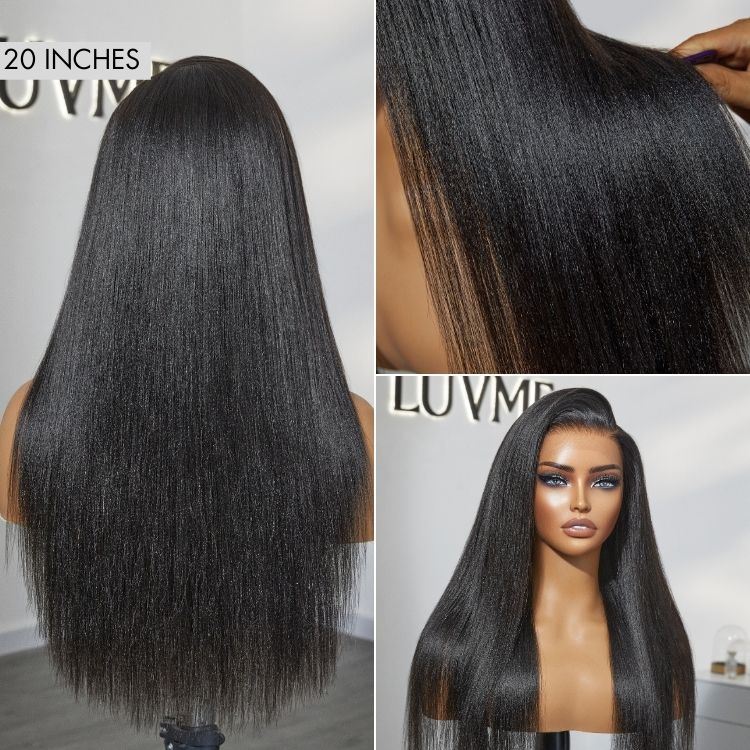 Luvme Hair PreMax 2.0 Nature Max Yaki straight ear-to-ear 13x5 frontal HD lace wig with C part, glueless, natural hairline.