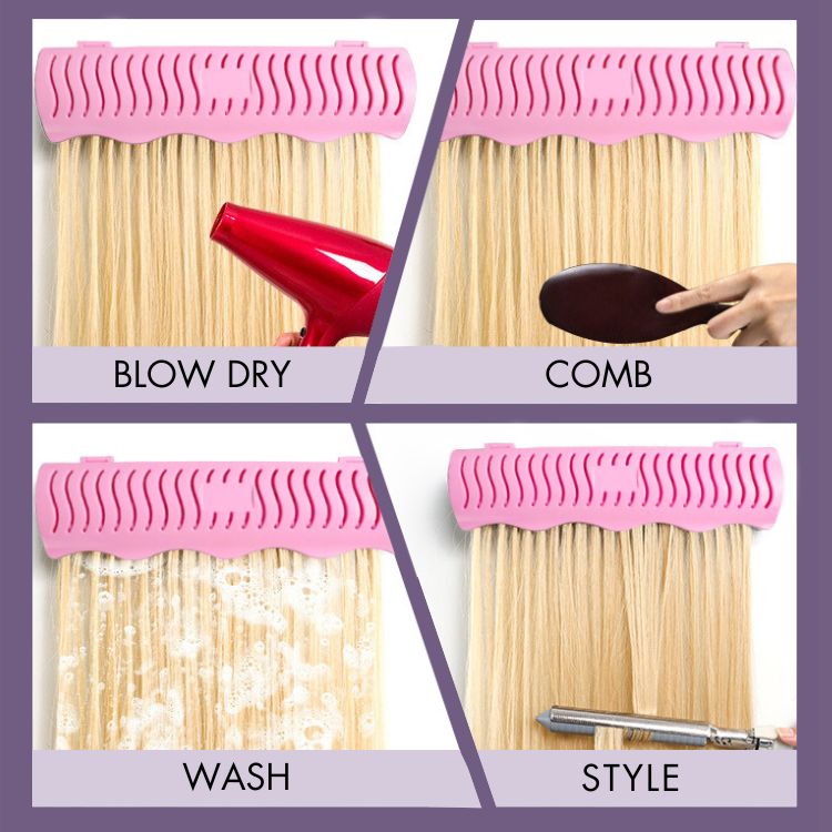Luvme Hair 1pc hair extension holder for clip-in, tape-in, bundles, and weft storage, made of durable material.
