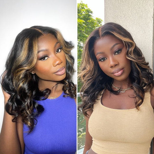 Blonde Mix Black Loose Wave Glueless 5x5 Closure HD Lace Wig- US ONLY-01