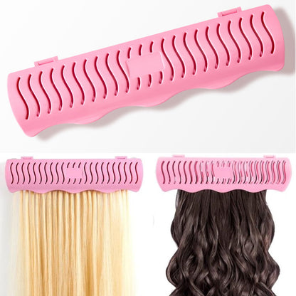 Luvme Hair 1pc hair extension holder for clip-in, tape-in, bundles, and weft storage, made of durable plastic with hooks.