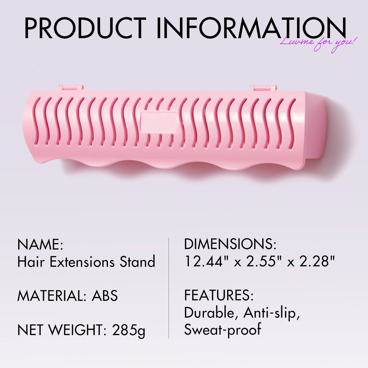 Luvme Hair 1pc hair extension holder for clip-in, tape-in, bundles, and weft storage, tool and accessory for hair extensions