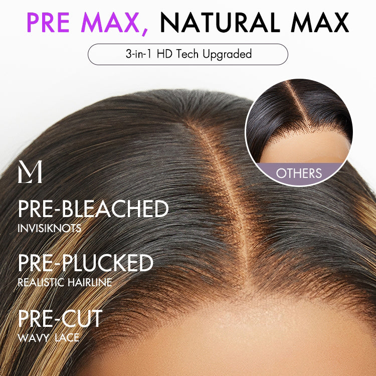 Luvme Hair PreMax Wigs ombre blonde silky straight lace bob wig with ear-to-ear lace, 100% human hair, glueless, pre-cut lace