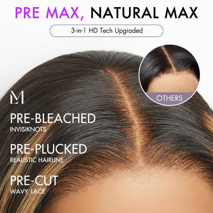 Luvme Hair PreMax Wigs ombre blonde silky straight lace bob wig with ear-to-ear lace, 100% human hair, glueless, pre-cut lace