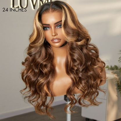 Luvme Hair PreMax 2.0 Nature Max Blonde Highlight 13x5 Frontal HD Lace Wig with loose body wave, ear-to-ear, glueless, pre-cut lace