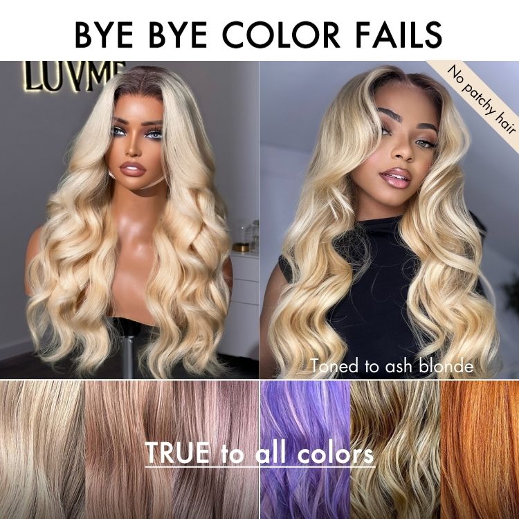 Luvme Hair 613 Loose Wave 5x5 Closure HD Lace Wig with direct dyeing, showcasing the natural wave pattern and lace closure.