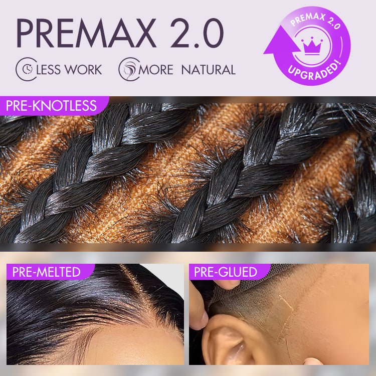 Luvme Hair PreMax 2.0 Wigs Nature Max Yaki straight 13x5 frontal HD lace ear-to-ear glueless wig on a mannequin head.