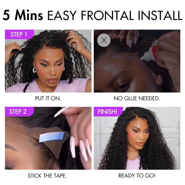 Luvme Hair PreMax 2.0 deep wave 13x5 glueless frontal wig with long curly HD lace, ear-to-ear coverage, natural look
