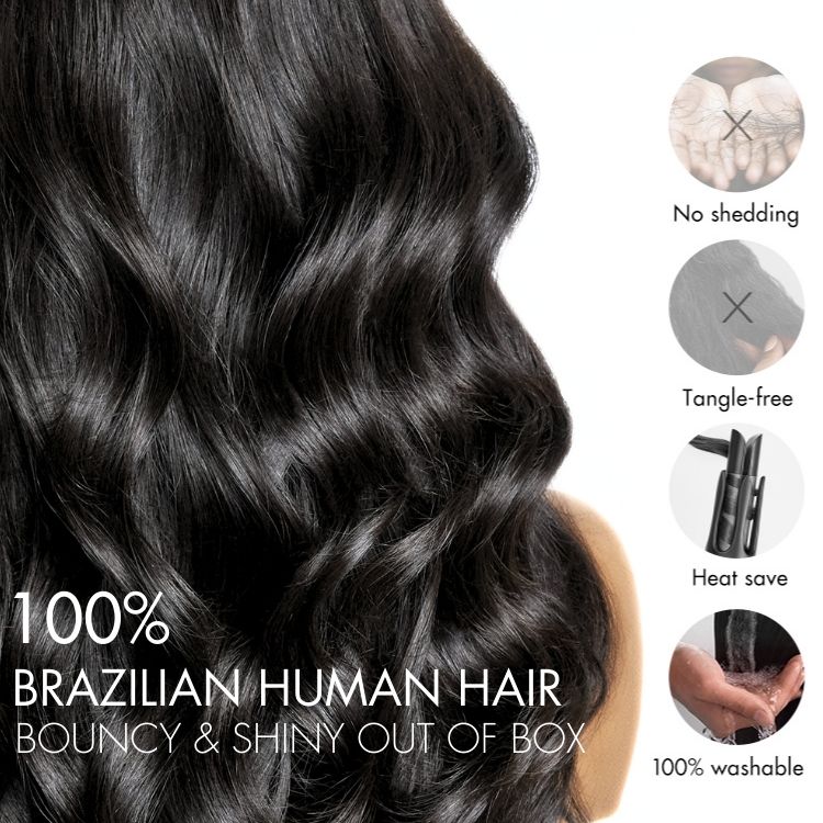 Luvme Hair upgraded Brazilian virgin human hair bundle in straight and body wave styles, 1 piece of 100% Brazilian hair.