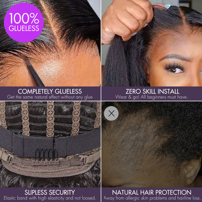 Luvme Hair beginner-friendly brown loose wave lace wig with shoulder-length wavy bob, bangs, minimalistic style, glueless fit
