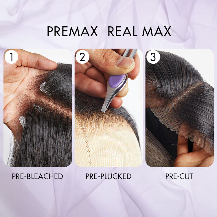 Luvme Hair AiryFit™ minimalist lace wig with silky blunt cut bob, glueless design, HD lace, and pre-cut lace for a natural look.