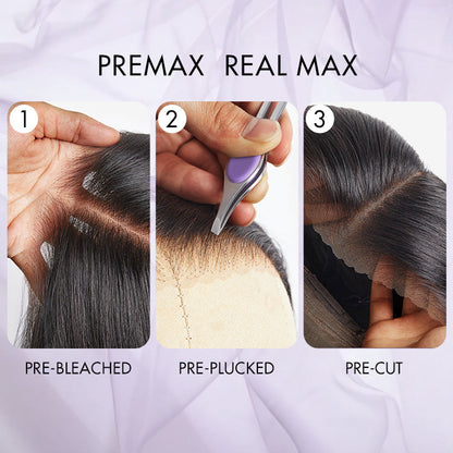 Luvme Hair AiryFit™ minimalist lace wig with silky blunt cut bob, glueless design, HD lace, and pre-cut lace for a natural look.