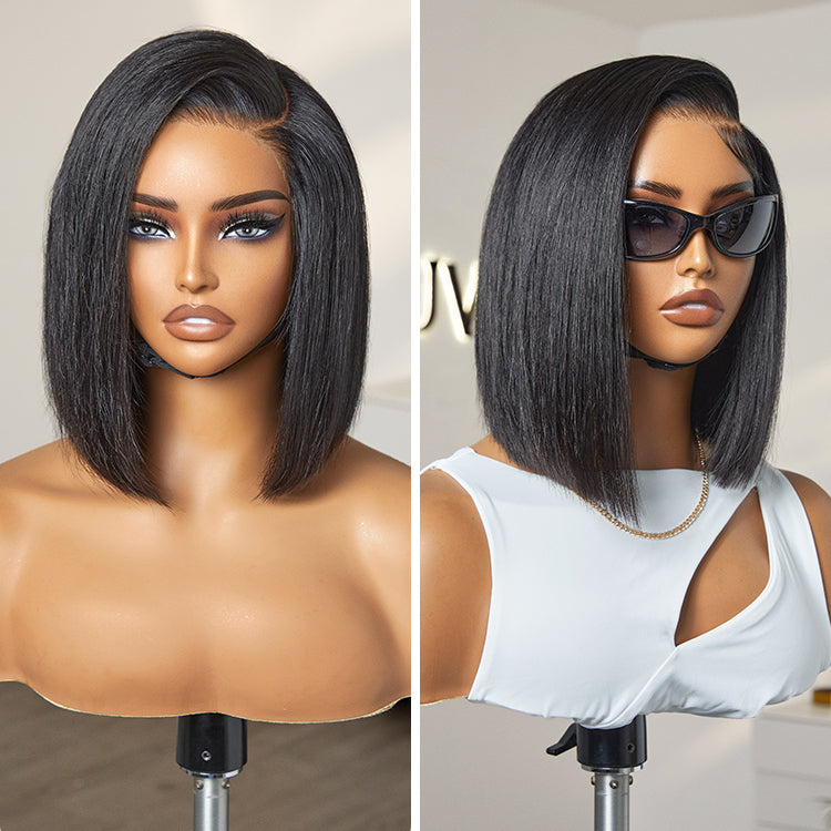 Luvme Hair AiryFit™ Scalp Care Minimalist Lace Wig with silky blunt bob cut, snugfit, glueless HD lace, short style, natural look