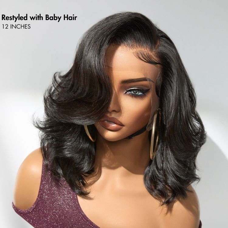 Luvme Hair PreMax honey brown wig with blonde highlights, 13x6 frontal lace human hair, bouncy body wave style, glueless fit