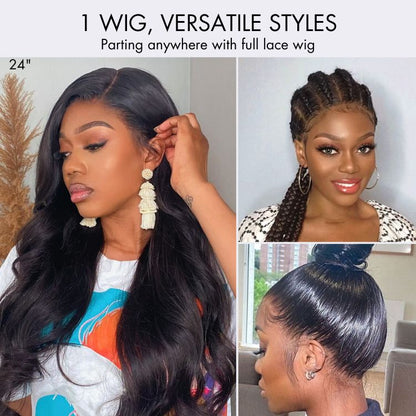 Luxury Luvme Hair PreMax Wigs full lace human hair wig with loose body wave, flexible drawstring cap and HD transparent lace.