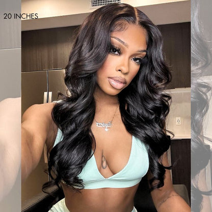 Luvme V Part wig made of 100% human hair in kinky straight, body wave, or curly styles, showcasing the natural hairline and texture.