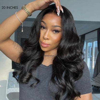 Luvme V part wig made of 100% human hair, featuring kinky straight, body wave, or Jerry curly styles with a glueless design.
