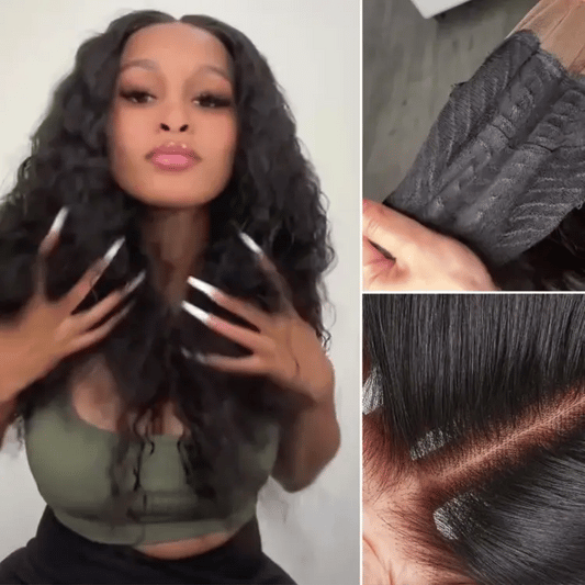 Luvme Hair AiryFit™ deep parting water wave human hair wig with glueless 11x6 HD lace frontal and curly style