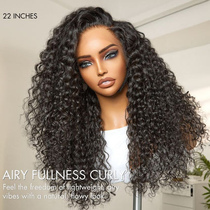 Luvme Hair AiryFit™ scalp care water wave human hair wig with deep parting, glueless 11x6 HD lace curly frontal wig