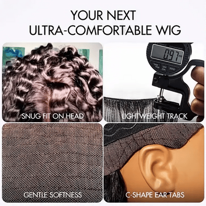 Luvme Hair AiryFit™ deep parting water wave human hair wig with HD lace, curly style, glueless 11x6 frontal, scalp care wig