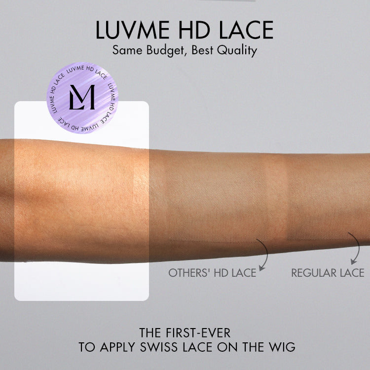 Luvme Hair ombre copper brown water wave 7x6 closure lace wig with HD lace, natural parting, and glueless style.